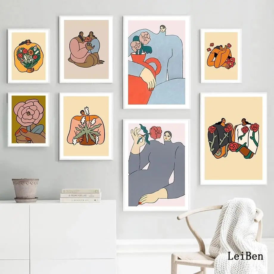 Abstract Creative Fat Girl Canvas Poster Cartoon Flower Black Woman Wall Art Pictures for Living Room Decor Interior Paintings
Abstract Creative Fat Girl Canvas Poster Cartoon Flower Black Woman Wall Art Pictures for Living Room Decor Interior Paintings