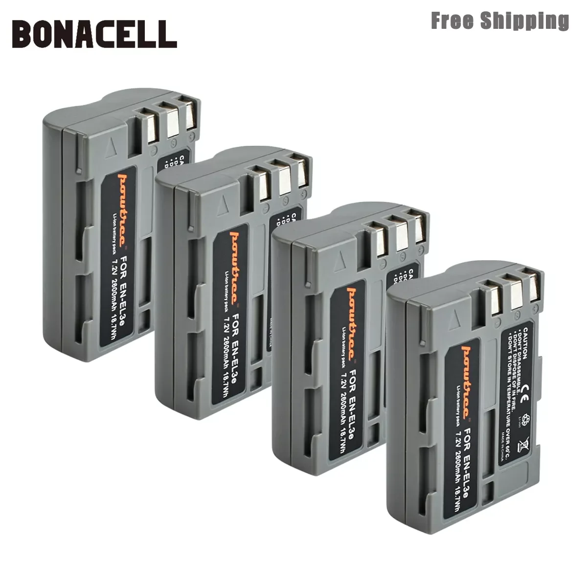 Bonacell 2600mAh EN-EL3e EN EL3e EL3a ENEL3e Digital Camera Battery for Nikon D300S D300 D100 D200 D700 D70S D80 D90 D50 L50
Bonacell 2600mAh EN-EL3e EN EL3e EL3a ENEL3e Digital Camera Battery for Nikon D300S D300 D100 D200 D700 D70S D80 D90 D50 L50