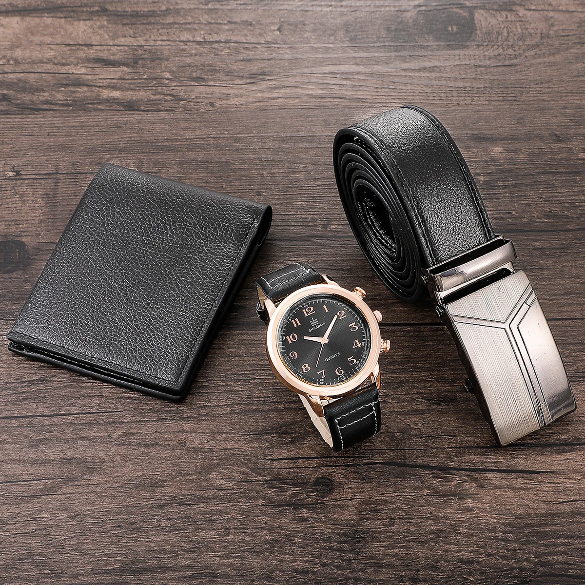 Men's Watch+Wallet+Belt Set Male's Gift for Father's Day Birthday Gift 3pcs/set for Dad Boyfriend Good-looking PU Strap TS1
Men's Watch+Wallet+Belt Set Male's Gift for Father's Day Birthday Gift 3pcs/set for Dad Boyfriend Good-looking PU Strap TS1