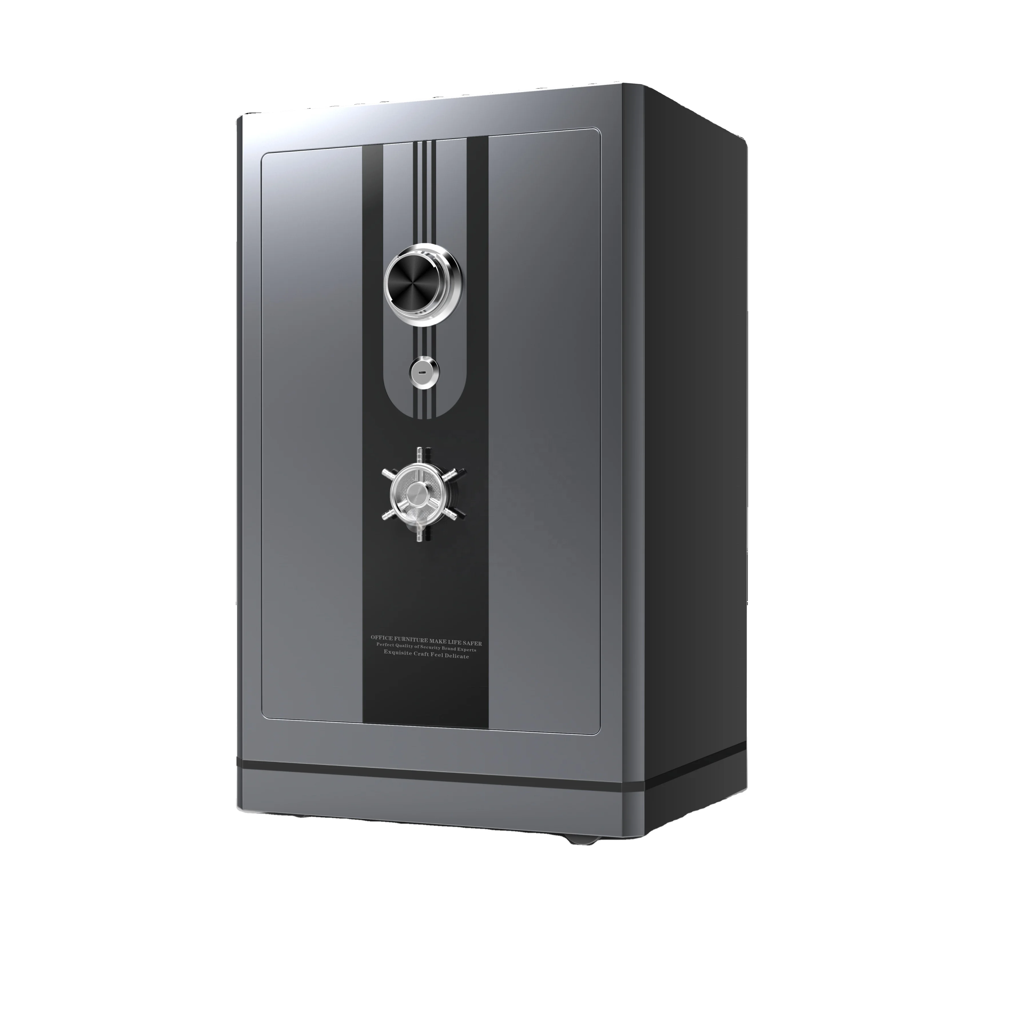 T-H-106-2 80(H)*46(D)*42(W)cm Safe Box luxury portable Mechanical Lock Security All Steel Durable secret Safe
T-H-106-2 80(H)*46(D)*42(W)cm Safe Box luxury portable Mechanical Lock Security All Steel Durable secret Safe