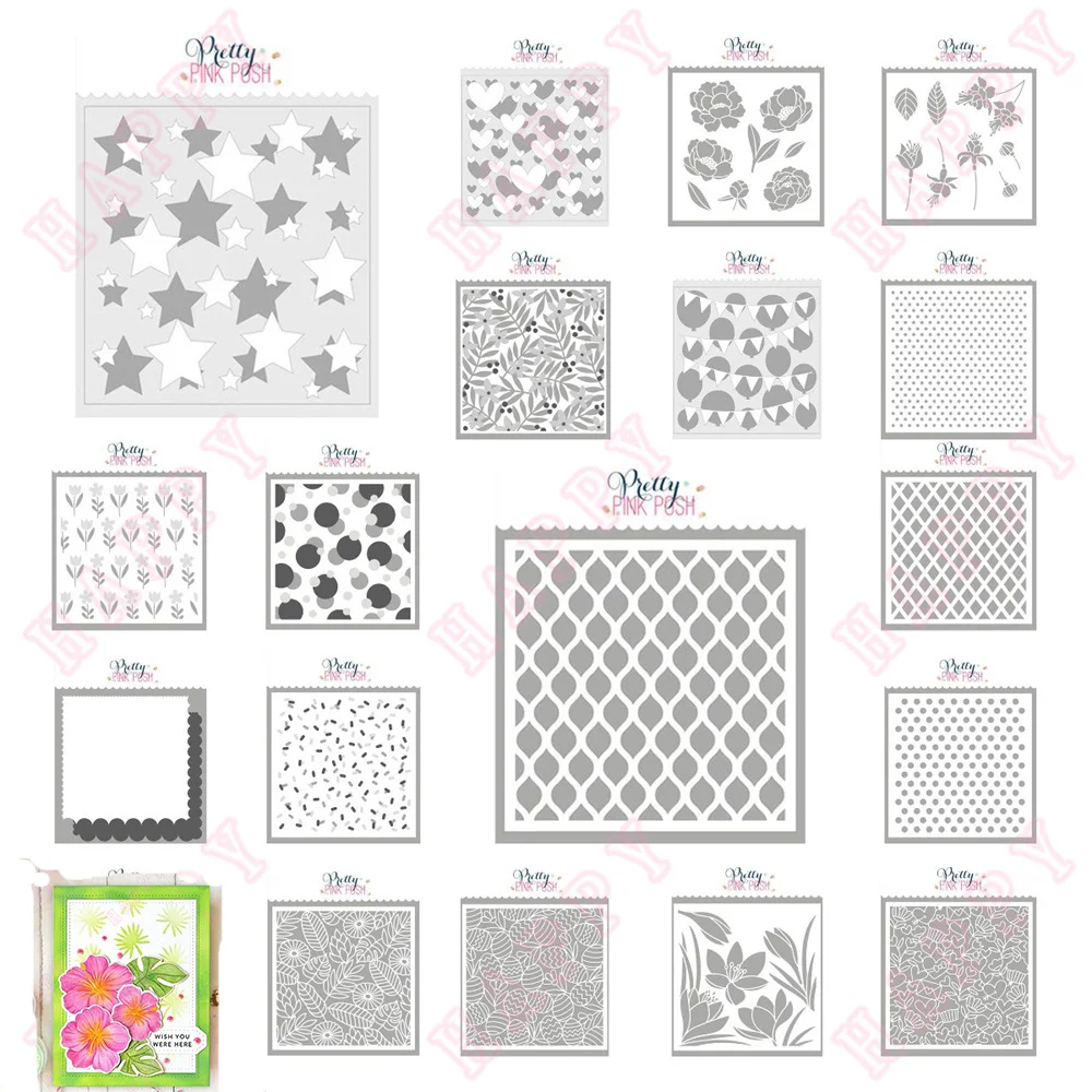 Plastic Stencils Floral Leaf Heart Plaid Diy Scrapbooking Envelope Diary Photo Album Paper Decorative Craft Embossing Template
Plastic Stencils Floral Leaf Heart Plaid Diy Scrapbooking Envelope Diary Photo Album Paper Decorative Craft Embossing Template