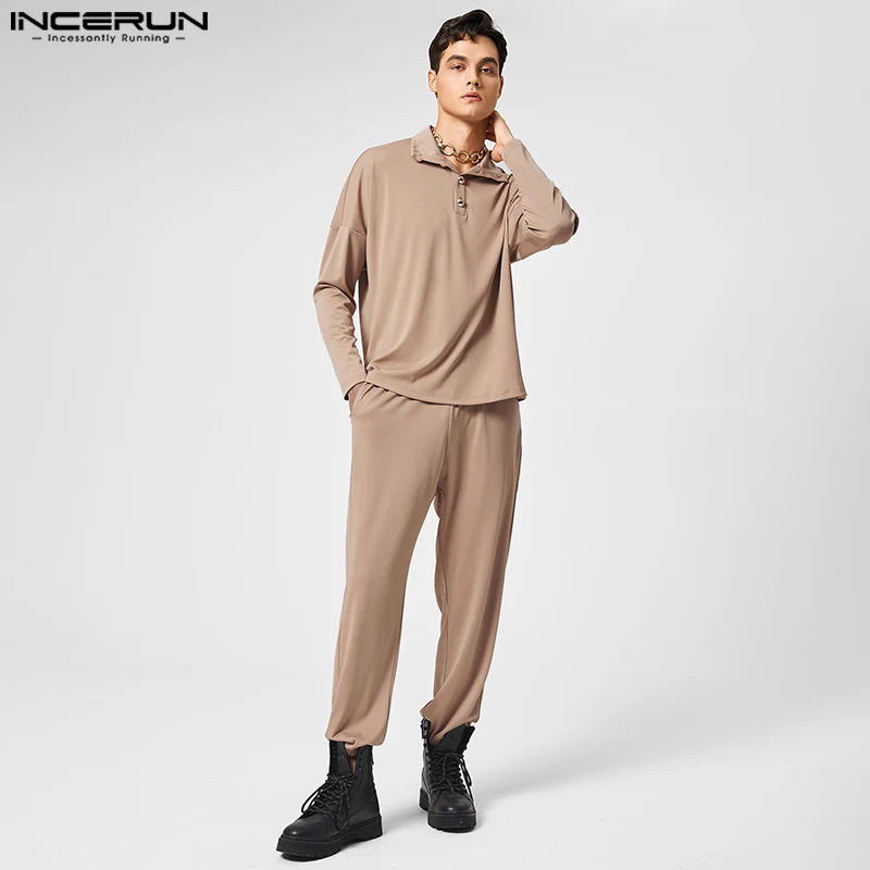 Fashion Casual Style Men's High-neck Metal Button Sets INCERUN Long-sleeved Tops Trousers Casual Solid Two-piece Sets S-5XL 2023
Fashion Casual Style Men's High-neck Metal Button Sets INCERUN Long-sleeved Tops Trousers Casual Solid Two-piece Sets S-5XL 2023