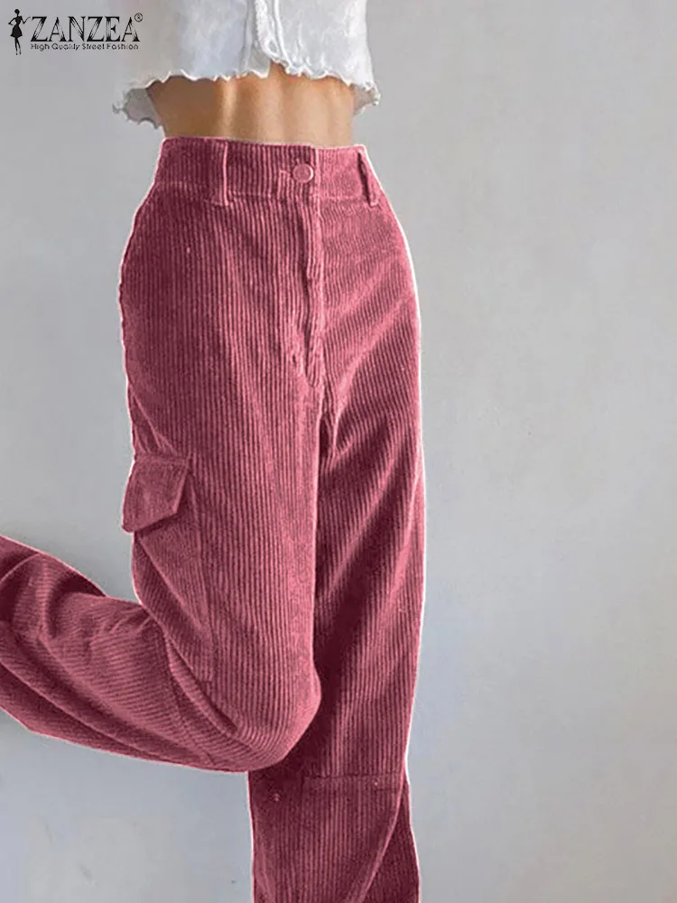 Women Elegant Back Elastic Waist Pant ZANZEA Casual Solid Corduroy Trouser 2022 Straight Overalls Office Work Pantalon Palazzo
Women Elegant Back Elastic Waist Pant ZANZEA Casual Solid Corduroy Trouser 2022 Straight Overalls Office Work Pantalon Palazzo