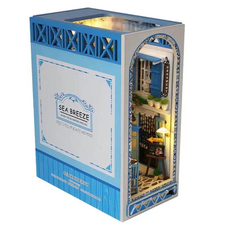 Miniature House Kit With LED Light Miniature House Furniture Blue 3D Romantic And Cute Dollhouse Miniature DIY House Kit 
Miniature House Kit With LED Light Miniature House Furniture Blue 3D Romantic And Cute Dollhouse Miniature DIY House Kit