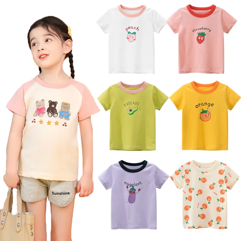 2022 New Girls T-shirts Cotton Cartoon Printed Boys Tees Baby Children Tops Short-sleeve Clothes for Summer Kids Outfits
2022 New Girls T-shirts Cotton Cartoon Printed Boys Tees Baby Children Tops Short-sleeve Clothes for Summer Kids Outfits