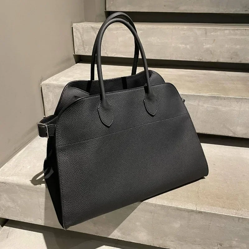 

The Row Margaux 15 Classic Style Cowhide Handbag Simple Single Shoulder Bag The Large Capacity Commuting 2023 New Fashion