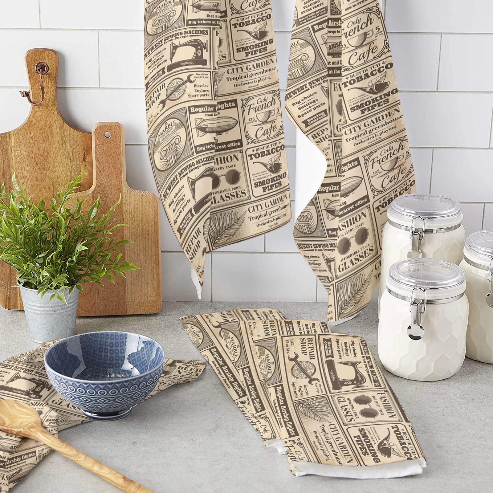 Newspaper Retro Microfiber Kitchen Hand Towel Dish Cloth Tableware Household Cleaning Towel Utensils for Kitchen
Newspaper Retro Microfiber Kitchen Hand Towel Dish Cloth Tableware Household Cleaning Towel Utensils for Kitchen