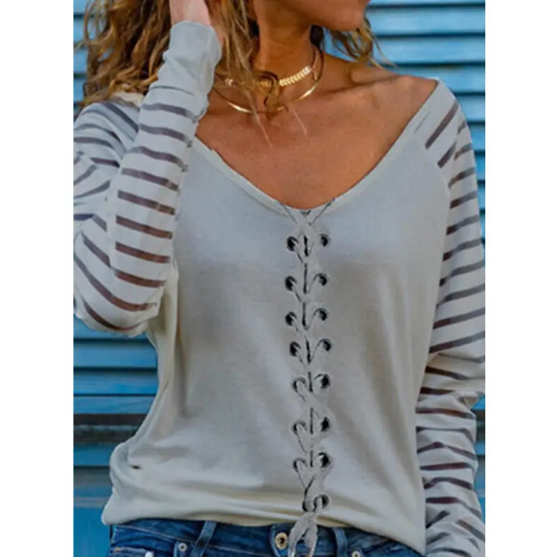 Vacation Sping Holiday 3XL Plus Size Ladies Blusas Shirts Long Sleeve V-Neck Lace Up Blouses 2021 Casual Women Streetwear G2419
Vacation Sping Holiday 3XL Plus Size Ladies Blusas Shirts Long Sleeve V-Neck Lace Up Blouses 2021 Casual Women Streetwear G2419