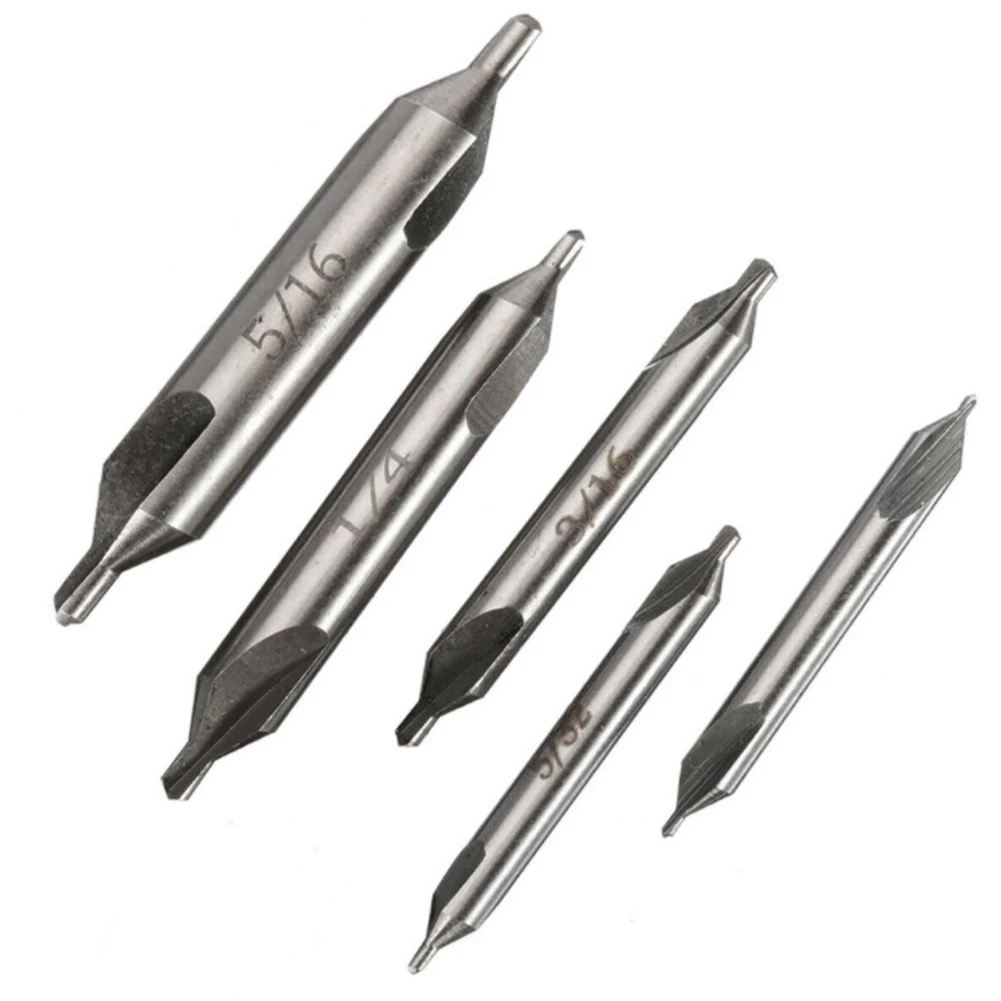 5PCS HSS Center Drill Bit 60 Degree Center Spotting Drill Bit Combined Countersink Bits Set 1/8" & 3/16" & 1/4" & 5/16" & 5/32"
5PCS HSS Center Drill Bit 60 Degree Center Spotting Drill Bit Combined Countersink Bits Set 1/8" & 3/16" & 1/4" & 5/16" & 5/32"