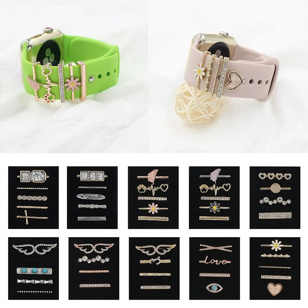 Креативный браслет с бриллиантами, металлическое декоративное кольцо, ремешок для часов с орнаментом, ремешок, аксессуары, браслет с Шармами
Креативный браслет с бриллиантами, металлическое декоративное кольцо, ремешок для часов с орнаментом, ремешок, аксессуары, браслет с Шармами