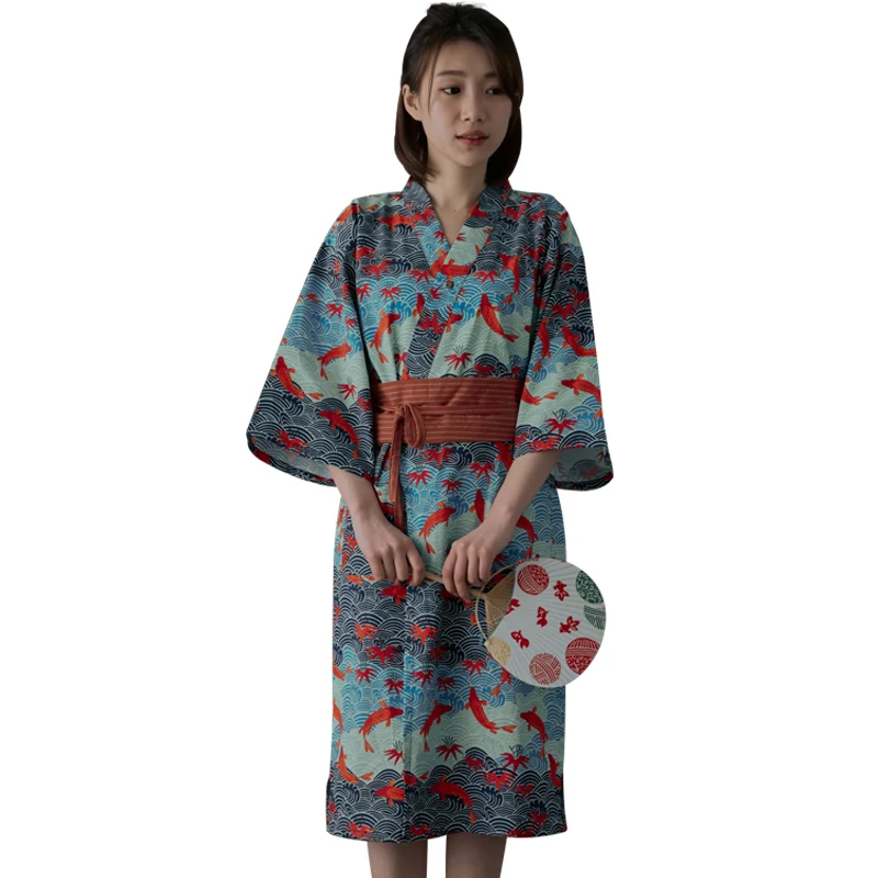 Pure Cotton Japanese Style Couple Nightgown Vintage Nightdress Women's Bathrobe Sweat Steaming Home Wear Hanfu Pajamas
Pure Cotton Japanese Style Couple Nightgown Vintage Nightdress Women's Bathrobe Sweat Steaming Home Wear Hanfu Pajamas
