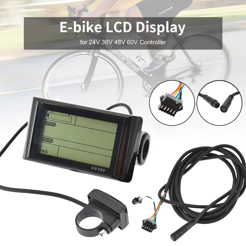 E-bike LCD Display Panel with Speed Distance Time Battery LCD Display Screen for 24V 36V 48V Electric Bicycle Conversion Kit
E-bike LCD Display Panel with Speed Distance Time Battery LCD Display Screen for 24V 36V 48V Electric Bicycle Conversion Kit