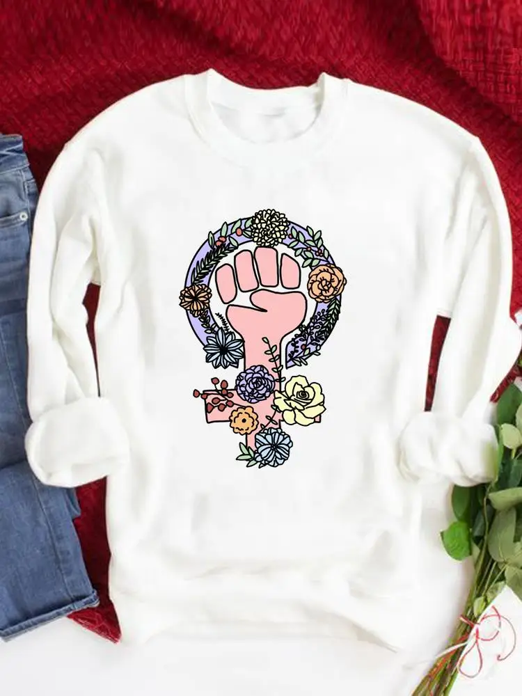 Женский пуловер с цветочным принтом, круглым вырезом и графическим принтом
Женский пуловер с цветочным принтом, круглым вырезом и графическим принтом