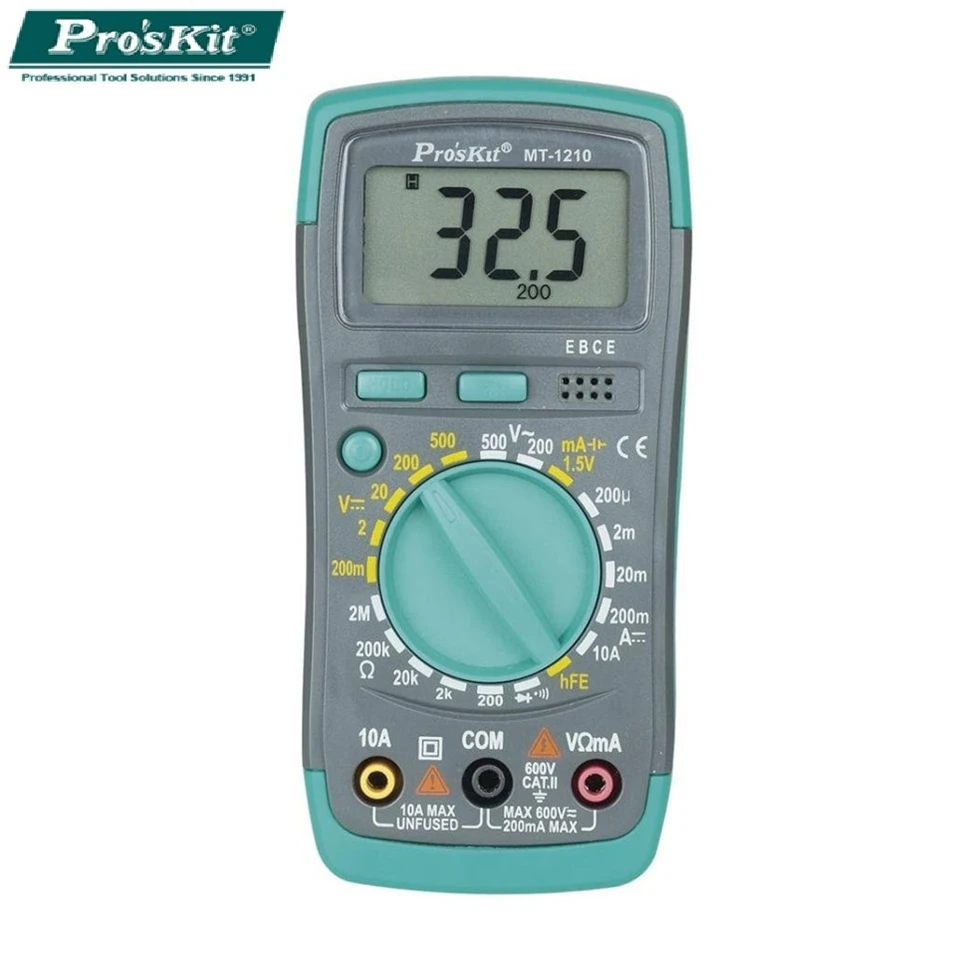 Pro'sKit MT-1210-C 3 1/2 Digital Multimeter Diagnostic-tool Multimeter DC AC Tester
Pro'sKit MT-1210-C 3 1/2 Digital Multimeter Diagnostic-tool Multimeter DC AC Tester