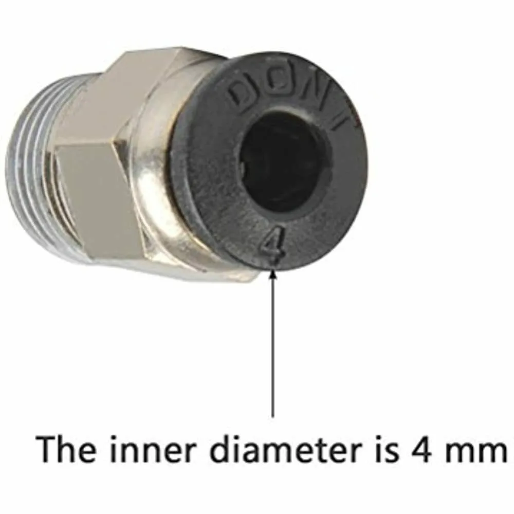 PTFE Straight Pneumatic Connector PC4-M10 Stainless Steel Thread 10 Pcs 
PTFE Straight Pneumatic Connector PC4-M10 Stainless Steel Thread 10 Pcs