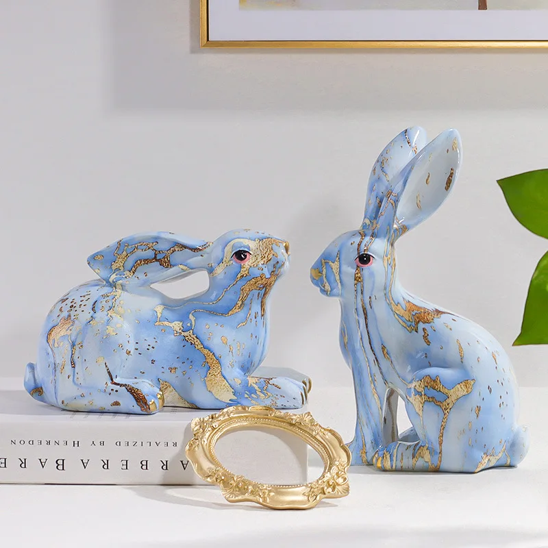 Resin Painted Rabbit Statue European Modern Art Animal Scupture Decoration Easter Rabbit Figurines Home Living Room Ornament
Resin Painted Rabbit Statue European Modern Art Animal Scupture Decoration Easter Rabbit Figurines Home Living Room Ornament