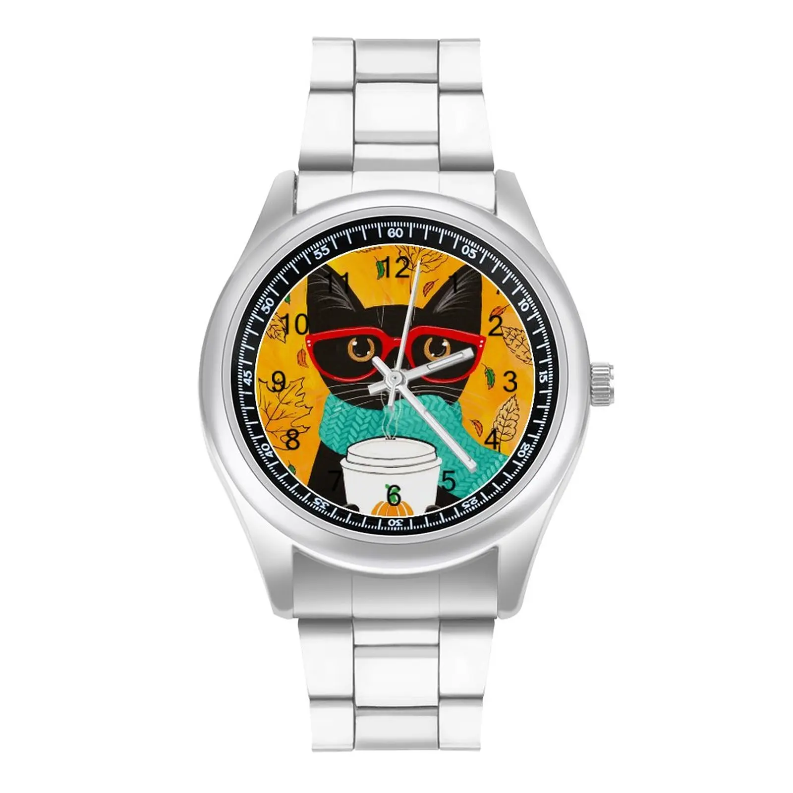 Autumn Pumpkin Coffee Quartz Watch Cat Casual Man Wrist Watch Photo Steel Fitness High Class Wristwatch
Autumn Pumpkin Coffee Quartz Watch Cat Casual Man Wrist Watch Photo Steel Fitness High Class Wristwatch