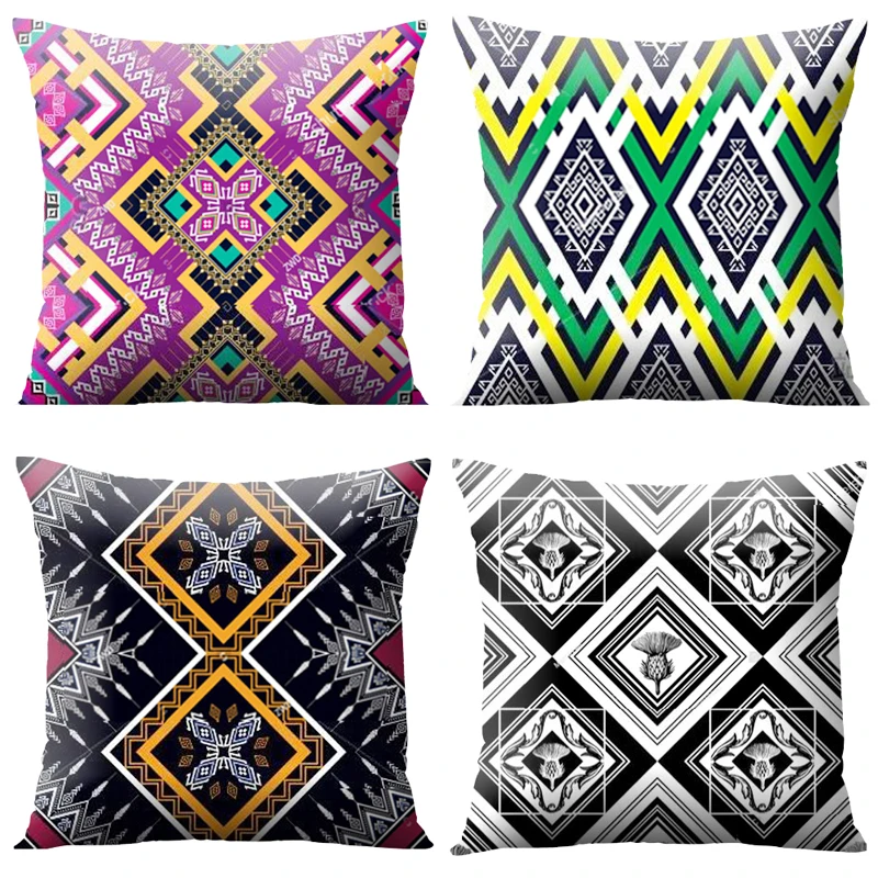 Geometry Cushion Cover 45x45cm Multicolors Abstract Pillow Cover Decorative Throw Pillow Case for Living Room Sofa Home Office 
Geometry Cushion Cover 45x45cm Multicolors Abstract Pillow Cover Decorative Throw Pillow Case for Living Room Sofa Home Office