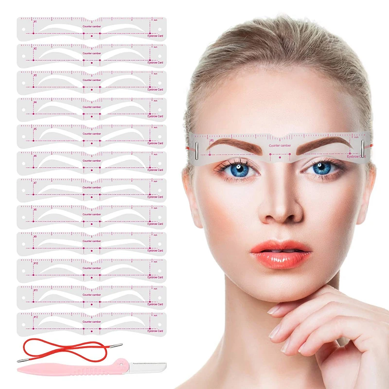 2023New Women Reusable DIY Eye Brow Drawing Guide Styling Shaping Grooming Template Card Eyebrow Stencil Set Easy Make Up Tools
2023New Women Reusable DIY Eye Brow Drawing Guide Styling Shaping Grooming Template Card Eyebrow Stencil Set Easy Make Up Tools