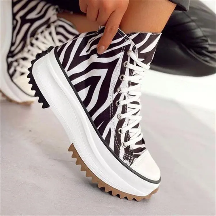 

2023 Womens Sneakers Platform Espadrilles Trend Fashion Luxury Sneakers High Top Canvas Outdoor Casual Sneakers Zapatillas Mujer