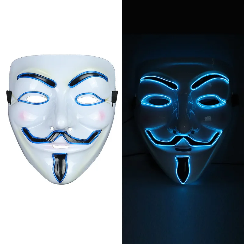 Party illuminated mask with white V-shaped Halloween clown funny role-playing LED illuminated props halloween mask
Party illuminated mask with white V-shaped Halloween clown funny role-playing LED illuminated props halloween mask