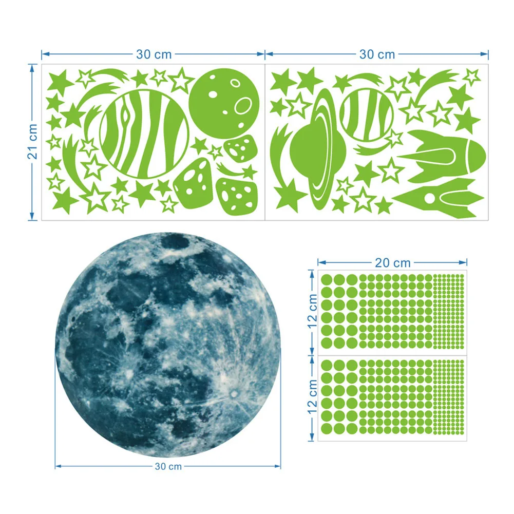 1set Wall Stickers Glow In The Dark Luminous Stars And Moon Spaceship Kids Wall Stickers Luminous Children's Room Decor
1set Wall Stickers Glow In The Dark Luminous Stars And Moon Spaceship Kids Wall Stickers Luminous Children's Room Decor