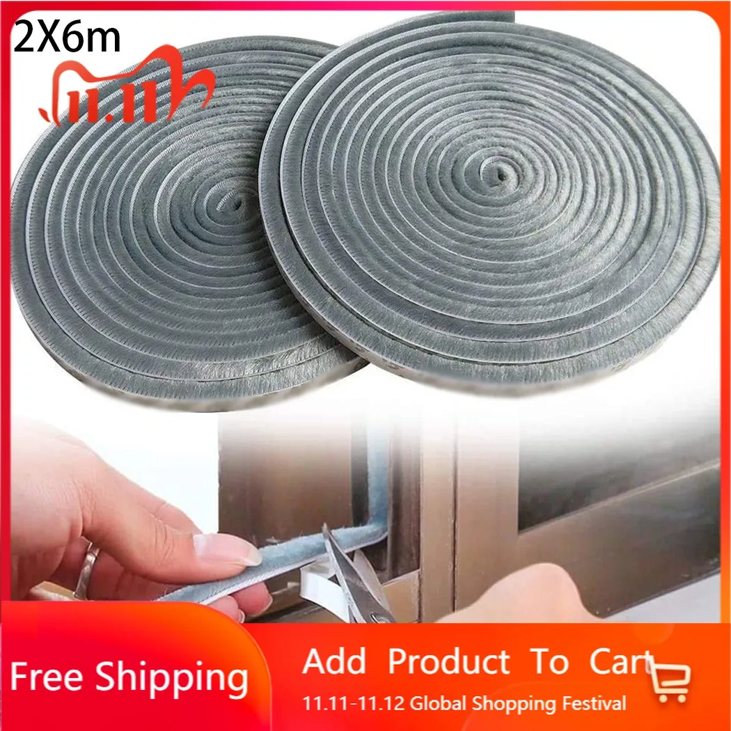 2PCS Brush Sealing Strips 12M Weather Stripping For Door Brush Casement Seal Strip Sound Insulation And Dustproof
2PCS Brush Sealing Strips 12M Weather Stripping For Door Brush Casement Seal Strip Sound Insulation And Dustproof
