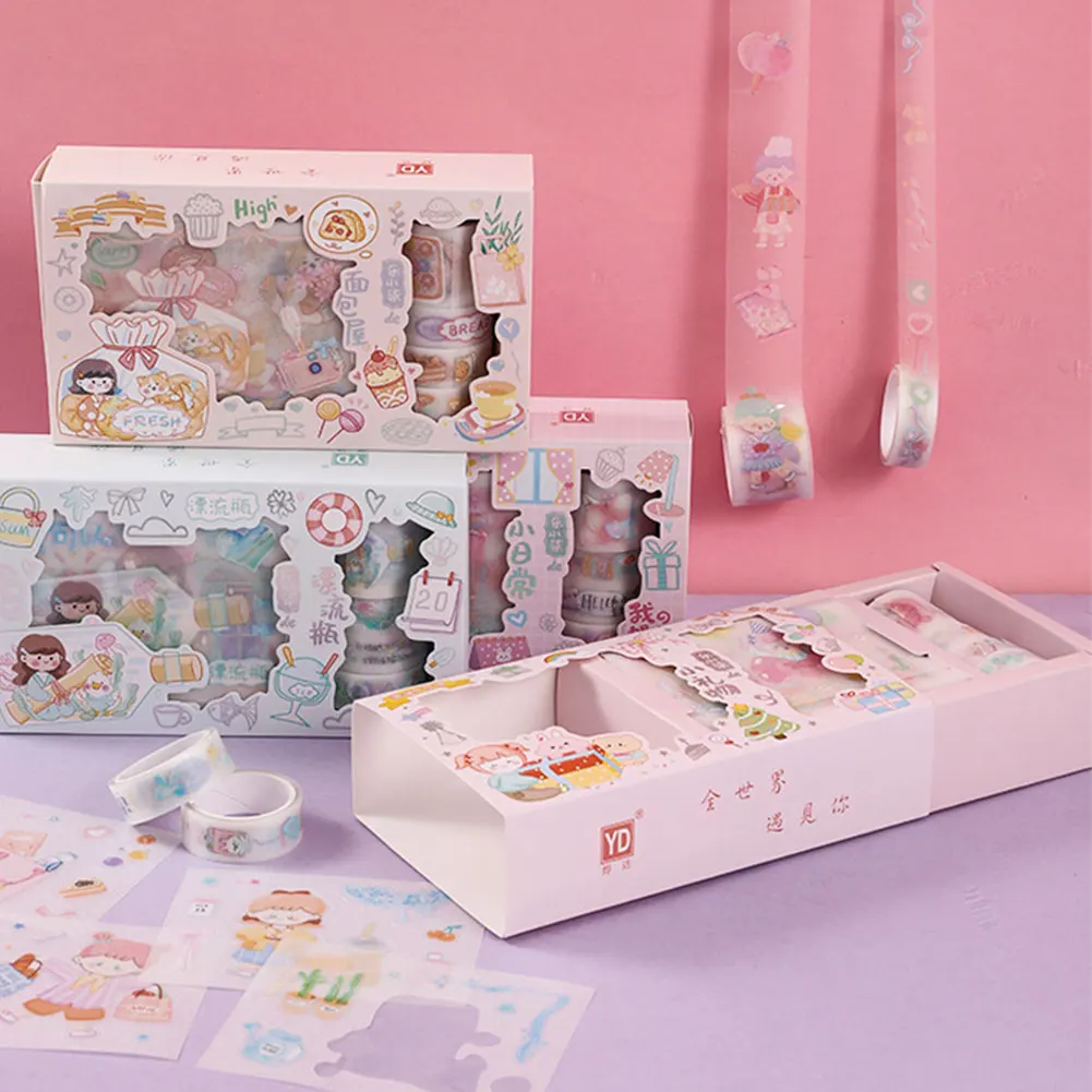4 Rolls Cute Cartoon Washi Tape Scrapbooking Creative Japanese Kawaii Masking Journal Tape DIY Scrapbooking Diary Tape Sticker
4 Rolls Cute Cartoon Washi Tape Scrapbooking Creative Japanese Kawaii Masking Journal Tape DIY Scrapbooking Diary Tape Sticker