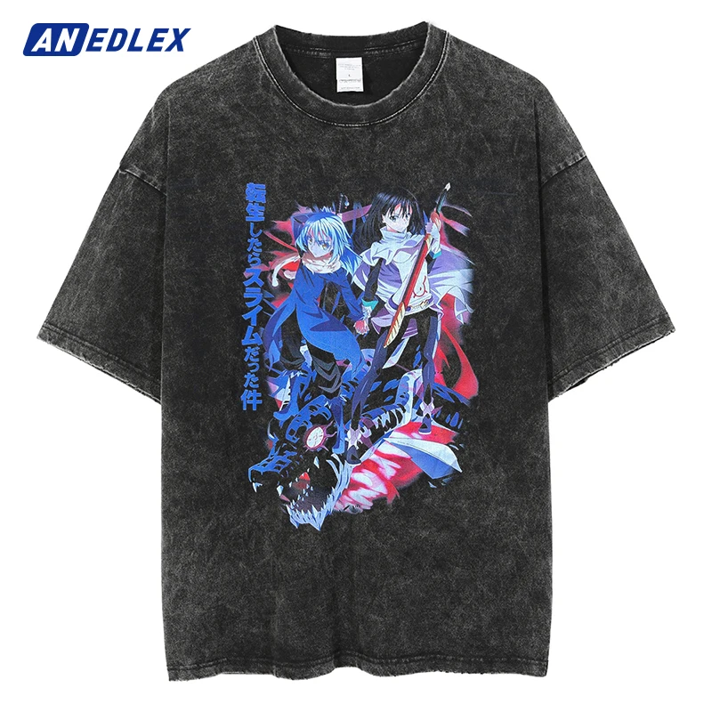 Men Streetwear Black Washed T-Shirt Anime Printed T Shirt Harajuku Cotton Tshirt Summer Short Sleeve Vintage Tops Tees
Men Streetwear Black Washed T-Shirt Anime Printed T Shirt Harajuku Cotton Tshirt Summer Short Sleeve Vintage Tops Tees
