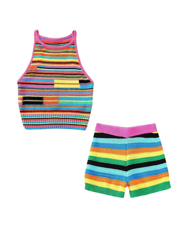 xikom 2022 Women Fashion Striped Knit Tank Tops And High Elastic Waist Shorts Female Two Piece Sets Mujer
xikom 2022 Women Fashion Striped Knit Tank Tops And High Elastic Waist Shorts Female Two Piece Sets Mujer