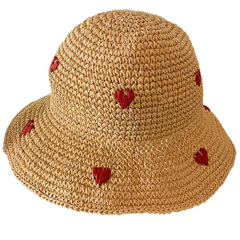 Women's Heart Pattern Wide Brim Crochet Bucket Hat Summer Spring Foldable Fisherman Cap Vacation Gifts for Girlfriend
Women's Heart Pattern Wide Brim Crochet Bucket Hat Summer Spring Foldable Fisherman Cap Vacation Gifts for Girlfriend