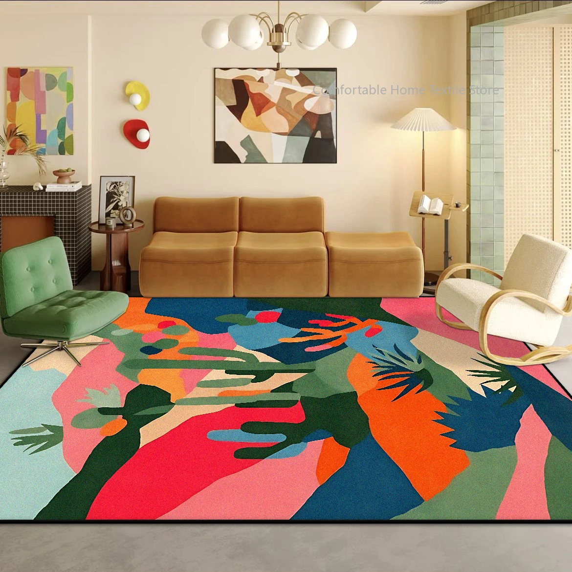 Абстрактный ковер из полиэстера для гостиной
Абстрактный ковер из полиэстера для гостиной