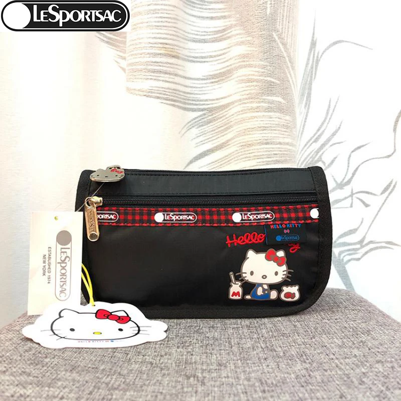 

Kawaii Sanrio Kittys аниме мультфильм брызги воды женщины & #39s сумка практичный клатч две молнии Карандаш Чехол косметичка маленький