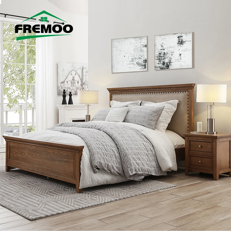 American Light Luxury Soft Pack Double Bed Solid Wood Master Bedroom Lit 2 Personnes Bedroom Furniture
American Light Luxury Soft Pack Double Bed Solid Wood Master Bedroom Lit 2 Personnes Bedroom Furniture