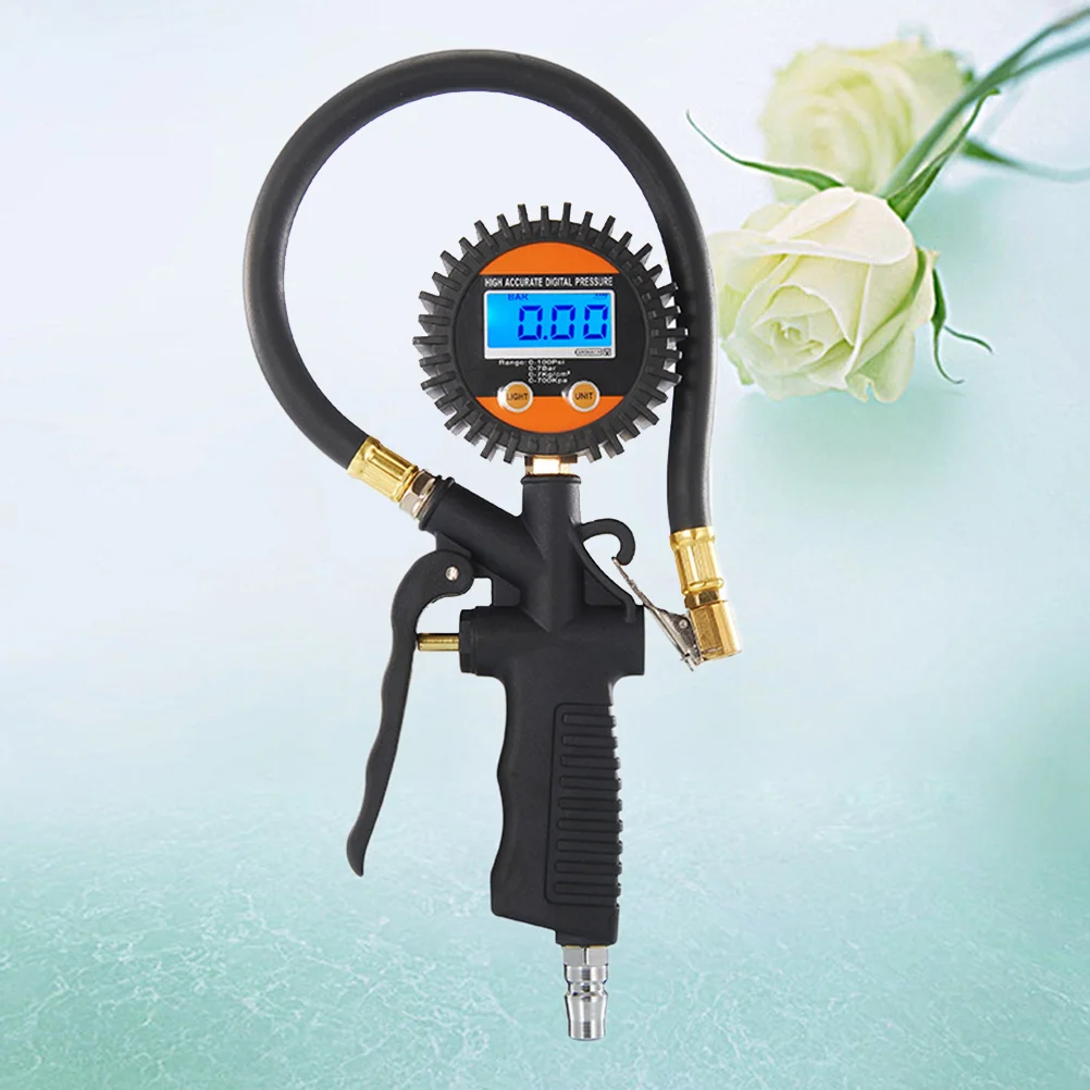 Multi-functional Tire Pressure Meter Air Inflator Decompression Tool for Truck Motorcycle Car (Black)
Multi-functional Tire Pressure Meter Air Inflator Decompression Tool for Truck Motorcycle Car (Black)