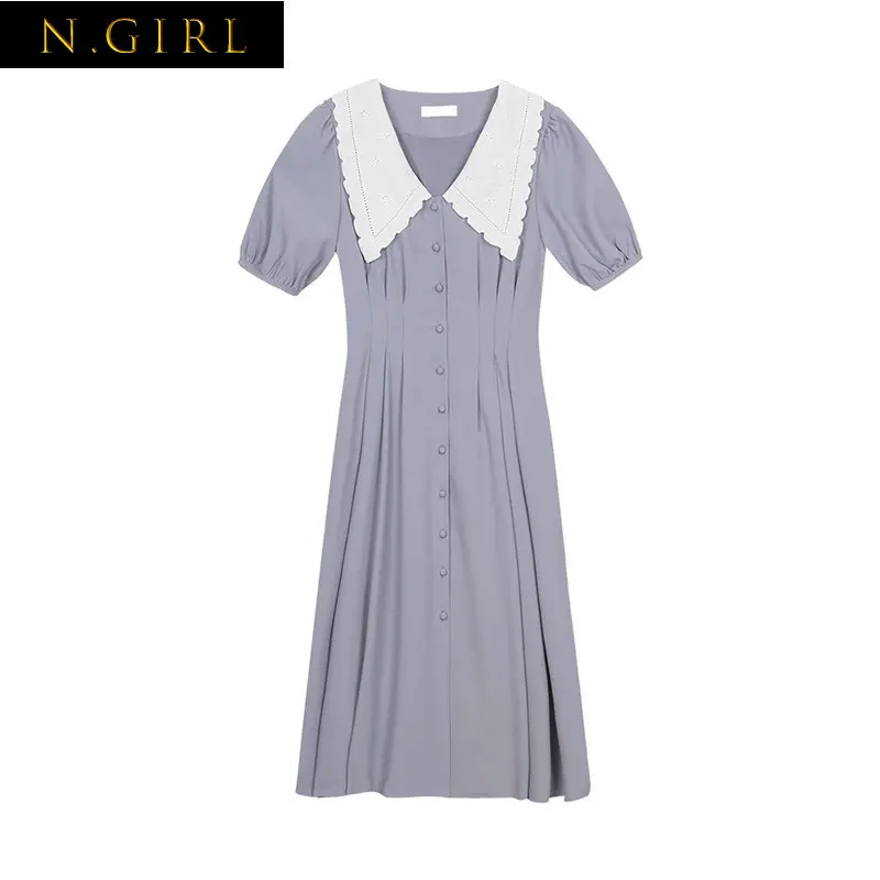 N голубое платье для девочек, летнее шифоновое французское повседневное винтажное элегантное платье средней длины в стиле преппи с пышными ...
N голубое платье для девочек, летнее шифоновое французское повседневное винтажное элегантное платье средней длины в стиле преппи с пышными ...