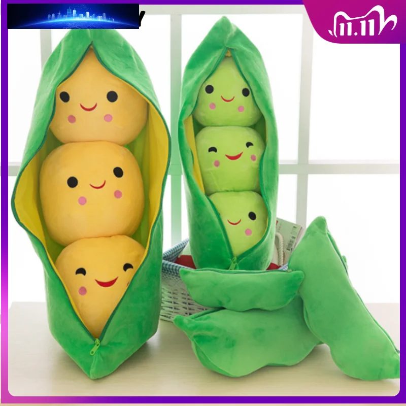 25CM Creative Cute Pea Pod Plush Toy Doll Baby Pillow Doll Furnishings Creative Give Children A Birthday Present Home Decortion
25CM Creative Cute Pea Pod Plush Toy Doll Baby Pillow Doll Furnishings Creative Give Children A Birthday Present Home Decortion