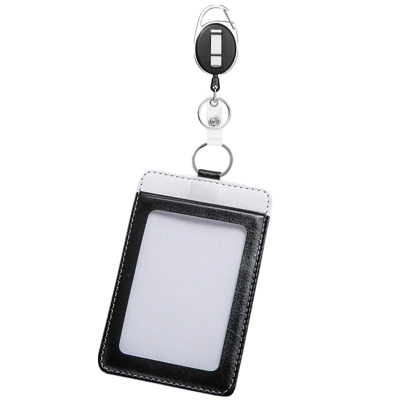 Leather Work Card Protective Case ID Tag Name Badge Holder Cover Pass Bus Card Sleeve with Retractable Badge Reel Lanyard Clip
Leather Work Card Protective Case ID Tag Name Badge Holder Cover Pass Bus Card Sleeve with Retractable Badge Reel Lanyard Clip