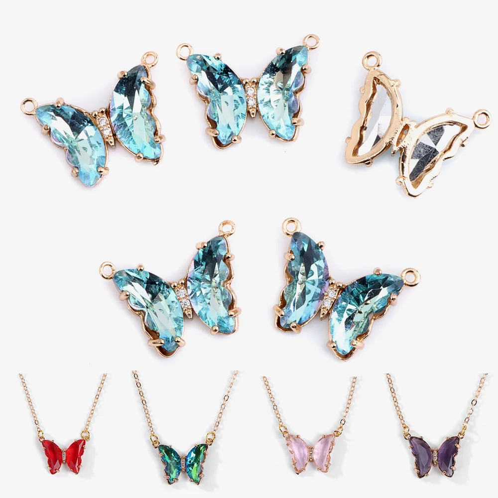 Hot Sale Fantasy Glass Crystal Butterfly Pendant Lovely Connector Pendant Charms For DIY Jewelry Making Exquisite Necklace
Hot Sale Fantasy Glass Crystal Butterfly Pendant Lovely Connector Pendant Charms For DIY Jewelry Making Exquisite Necklace