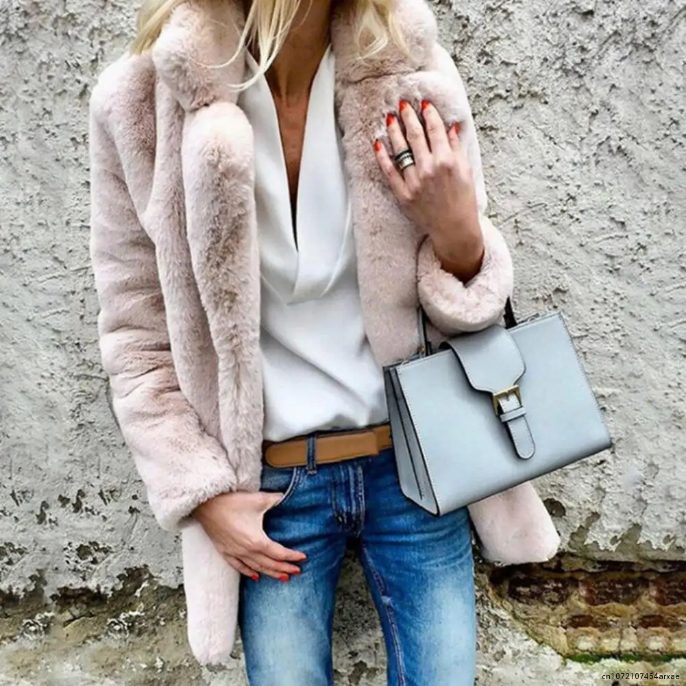 Women Winter Coat Plush Thicken Furry Turn-down Collar Winter Jacket Women Jacket for Daily Wear
Women Winter Coat Plush Thicken Furry Turn-down Collar Winter Jacket Women Jacket for Daily Wear