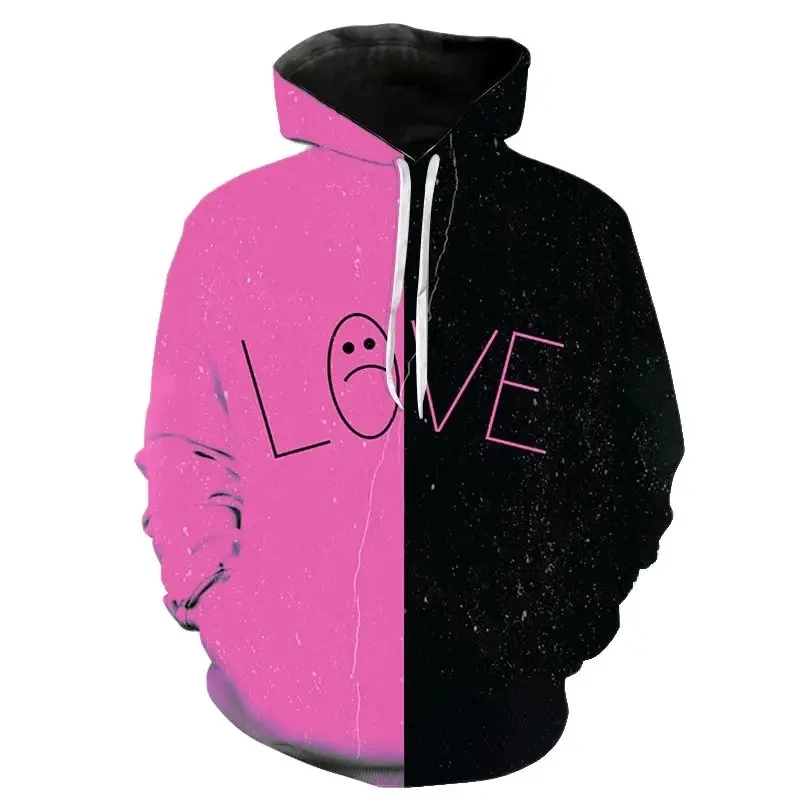Толстовка Love Lil.peep для мужчин и женщин кофта с 3d принтом повседневный пуловер