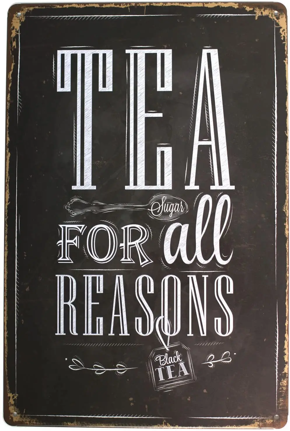 SUMIK Tea for All Reasons Metal Tin Sign, Vintage Art Poster Plaque Kitchen Living Room Bar Home Wall Decor 
SUMIK Tea for All Reasons Metal Tin Sign, Vintage Art Poster Plaque Kitchen Living Room Bar Home Wall Decor