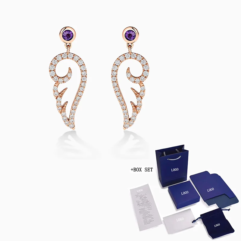 Fashion SWA Earrings Nova Wing Pierced Earrings Element Amethyst Aphrodite Wing Crystal Women's Jewelry Gift Free Shipping
Fashion SWA Earrings Nova Wing Pierced Earrings Element Amethyst Aphrodite Wing Crystal Women's Jewelry Gift Free Shipping