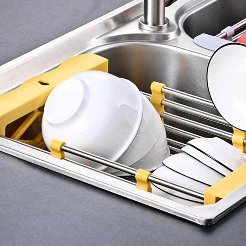 Practical Stainless-Steel Sink Drain Basket Rust-proof Adjustable Dish Drainer Tableware Drain Basket Save Space
Practical Stainless-Steel Sink Drain Basket Rust-proof Adjustable Dish Drainer Tableware Drain Basket Save Space