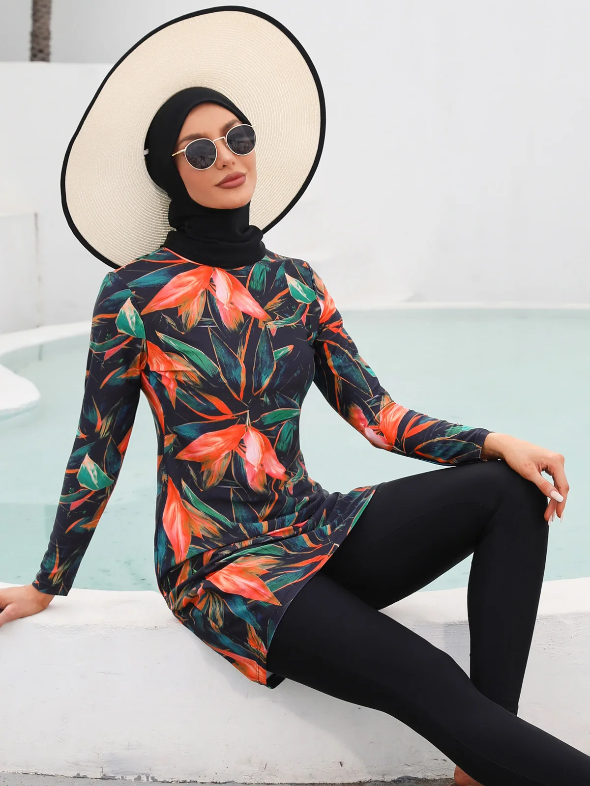 Bikini Three-Piece Red Baihe Swimsuit With Chest Pad No Steel Rim Swimsuit Muslim Conservative Swimsuit Elastic Islamic Swimsuit
Bikini Three-Piece Red Baihe Swimsuit With Chest Pad No Steel Rim Swimsuit Muslim Conservative Swimsuit Elastic Islamic Swimsuit