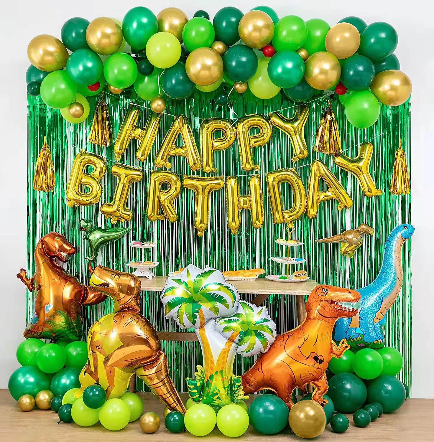 97pcs Dinosaur Birthday Party Decoration Balloons Arch Garland Kit Happy Birthday Balloons Foil Curtains Dino Themed Party Favor
97pcs Dinosaur Birthday Party Decoration Balloons Arch Garland Kit Happy Birthday Balloons Foil Curtains Dino Themed Party Favor