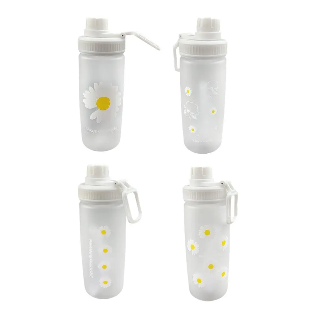 600ml Cute Little Daisy Transparent Frosted Water Cup Plastic Drop-Proof Travel Drinking Cup Water Bottle With Straw For Girls
600ml Cute Little Daisy Transparent Frosted Water Cup Plastic Drop-Proof Travel Drinking Cup Water Bottle With Straw For Girls