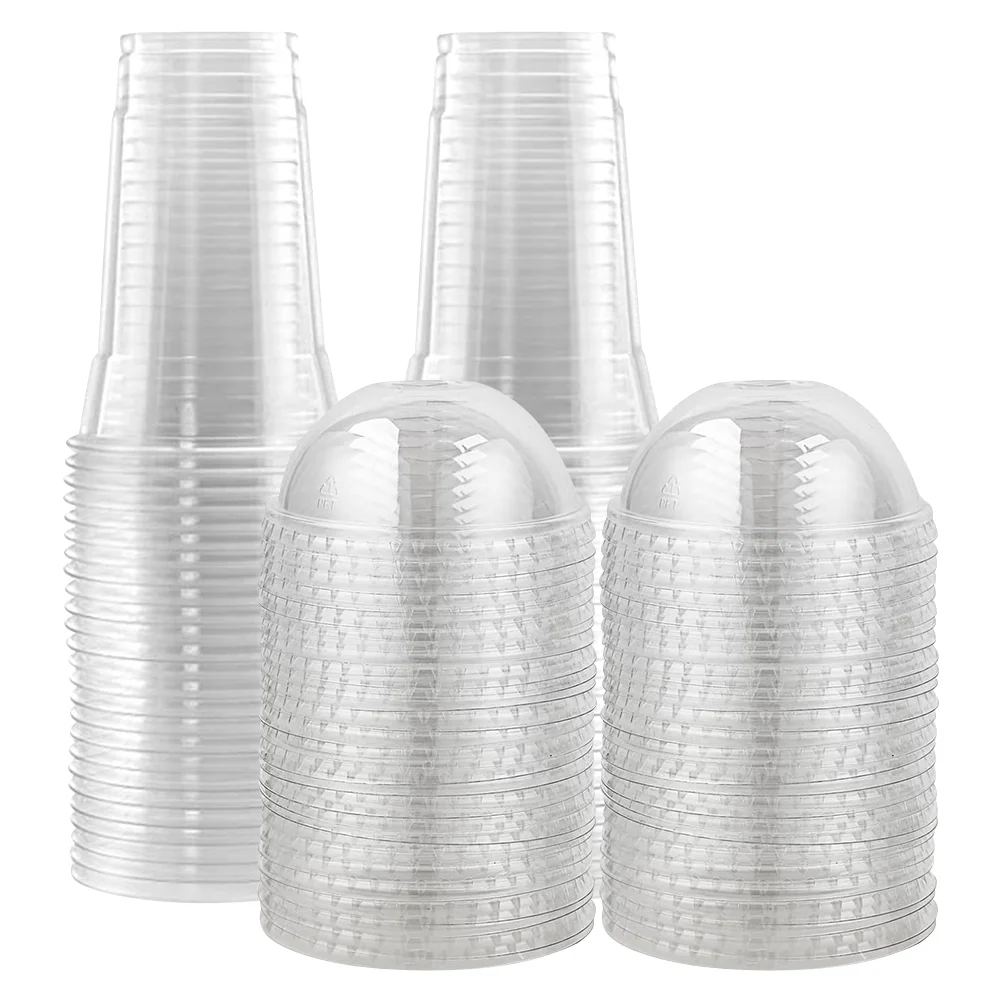 

40/50pcs 460/600ml Disposable Transparent Plastic Cups Milk Tea Juice Cold Drink Smoothie Beverage Cups With Lids