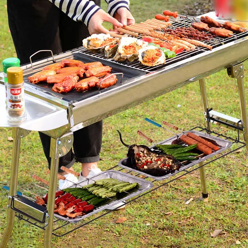 Outdoor Stainless Steel Charcoal Grill Barbecue Tool Portable Free Installation Handle Folding BBQ Cooking Grid Park Parrilla
Outdoor Stainless Steel Charcoal Grill Barbecue Tool Portable Free Installation Handle Folding BBQ Cooking Grid Park Parrilla