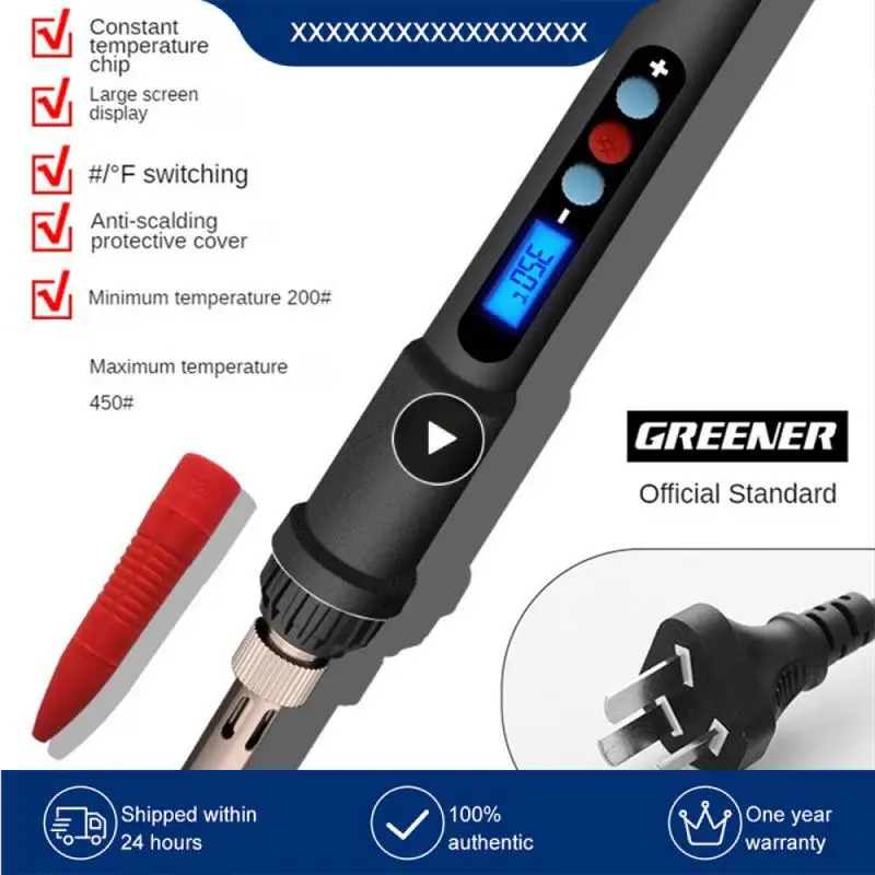 Soldering Pen Ceramic Heating Core Non-slip Soldering Iron Pen Glue Handle Flexible Temperature Control Heat Pencil Tips
Soldering Pen Ceramic Heating Core Non-slip Soldering Iron Pen Glue Handle Flexible Temperature Control Heat Pencil Tips